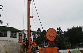 優(yōu)博林AK360×2液動(dòng)潛孔錘鉆機(jī)在汕頭大學(xué)擴(kuò)建工程中小試牛刀