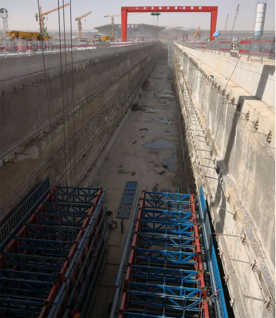 北京大興國際機場地下通道施工現場(圖4)
